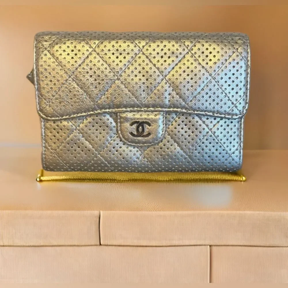 AUTHENTIC CHANEL WALLET- Silver